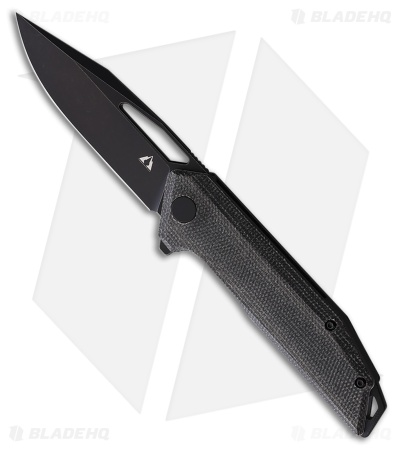 CMB Made Knives Lurker Liner Lock Knife Black Micarta (3.4" Black D2)