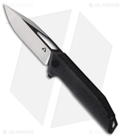 CMB Made Knives Lurker Liner Lock Knife Black Micarta (3.4" Two-Tone D2)