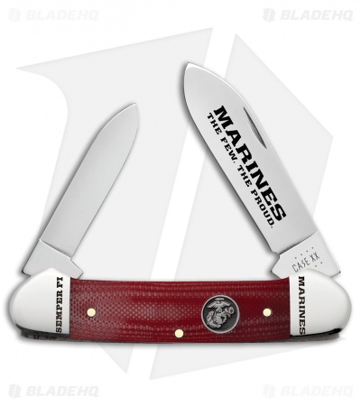 Case Knives USMC Canoe Knife 3.6" Red Smooth G-10 (102131 SS) 13200