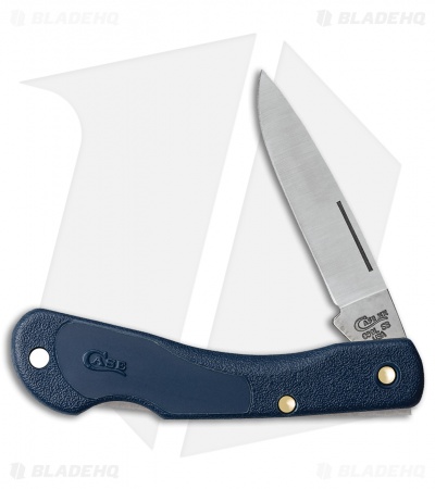 Case Cutlery Mini  Blackhorn Knife 3. 6"  Navy Blue Polymer (LT1059LSS) 02392