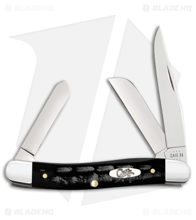 Case Knives Medium Stockman Knife 3.5" Jigged Black Buffalo Horn (BH318 SS)