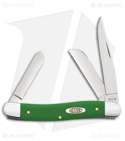Case Knives Medium Stockman Knife 3.6" Smooth Green Delrin (4318 SS) 53392