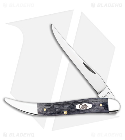 Case Medium Texas Toothpick Knife 4.25" Jig Gray Bone (610094 SS) 85421