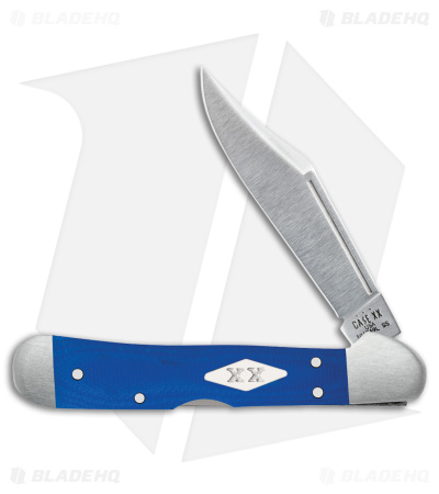 Case Knives Mini CopperLock Knife 3.6" Blue G-10 (101749L SS) 16754
