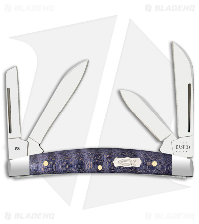 Case Knives Small Congress Knife 3.1" Purple Curly Maple Wood (7468 SS) 80548