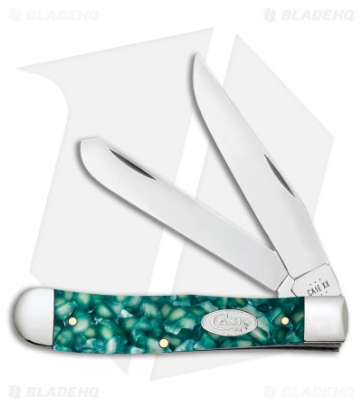 Case Trapper Knife 4.1" SparXX Green Kirinite (10254 SS) 71380