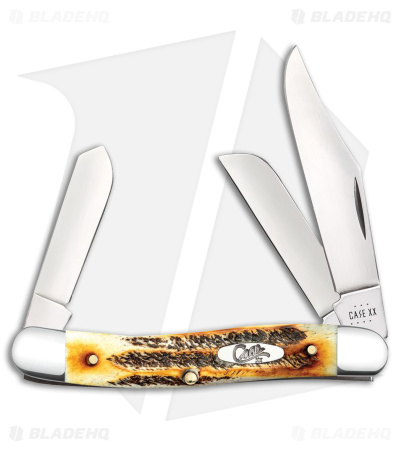 Case Knives Medium Stockman Knife 3.8" Amber Jig Bonestag (6.5347 SS) CA65336