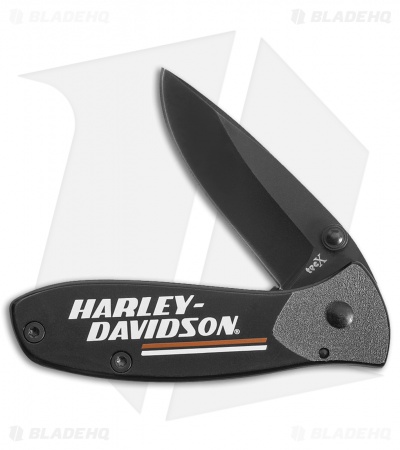 Case Cutlery Tec-X Harley Davidson Liner Lock Knife Black SS (1.9" Black)