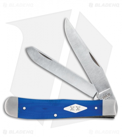 Case Trapper Knife 4.1" Blue G-10 (10254 SS) 16750