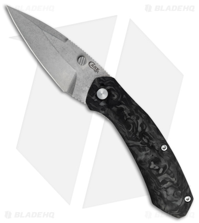 Case Cutlery Westline Spring Assisted Knife Black Marbled Carbon Fiber (3.2" SW)