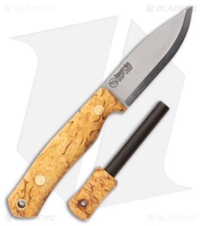 Casstrom No.8 Swedish Forest Fixed Blade Knife w/FR Curly Birch (3.25