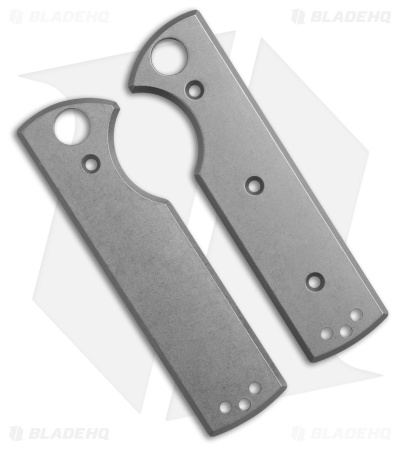 Chaves Knives Blue Label CHUB Flipper Scales - Stonewash Titanium