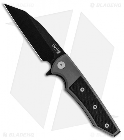 Chaves Sangre Street Flipper Knife Black Canvas Micarta (3.4" Black SW)