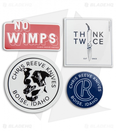 Chris Reeve Knives Sticker Pack - (No Wimps, Shop Dog, TTCO, Logo)