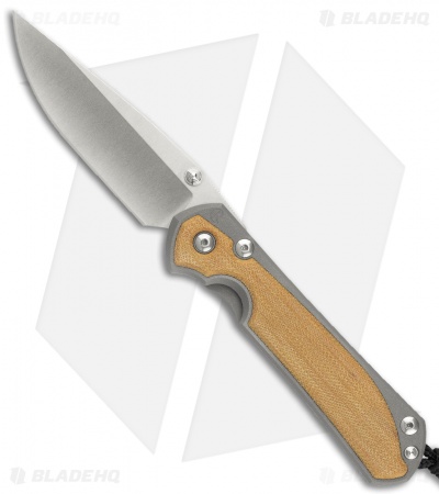 Chris Reeve Small Sebenza 31 Knife Natural Micarta (2.94" Stonewash)