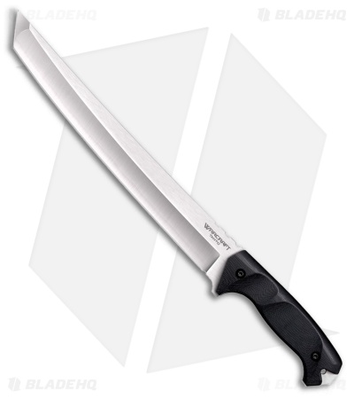 Cold Steel XL Warcraft Tanto Fixed Blade Knife Black G-10 (12" Satin San Mai)