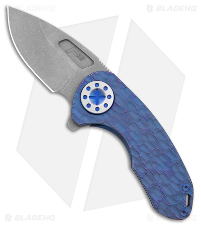 Curtiss Custom Knives F3 Compact Frame Lock Knife FJ Milled Ti/Blue (2.5