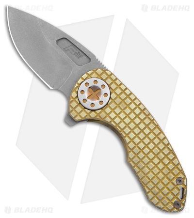 Curtiss Custom F3 Compact Frame Lock Knife Frag Milled Ti/Yellow (2.5