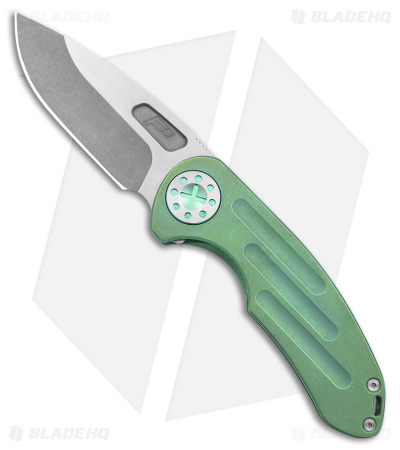 Curtiss Custom Knives F3 Medium Frame Lock Knife Ti/Green (3.25
