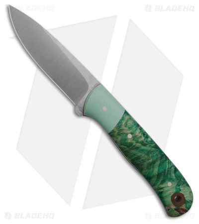 Cypress Creek Bushcrafter Fixed Blade Knife Box Elder/Tiffany G10 (3.4