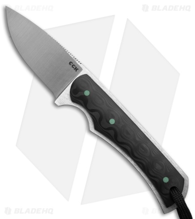 Cypress Creek Knives Muskrat Fixed Blade Knife Black Raindrop CF (2.25