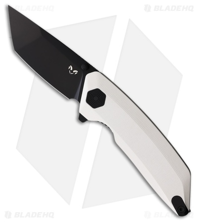 Damned Designs Chimera Liner Lock Knife White G-10 (3.4" Black)