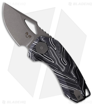Damned Designs Djinn Liner Lock Knife Damascus G-10 (2" SW)