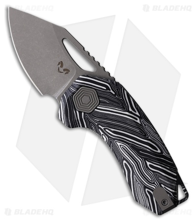 Damned Designs Anzu Liner Lock Knife Damascus G-10 (2" SW)