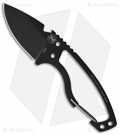 DPx Gear HEAT Hiker Fixed Blade Knife Black Steel Black