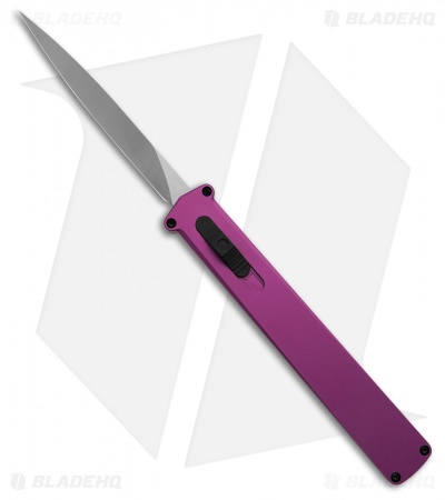 Daggerr Knives Igla Double Action OTF Knife Purple Aluminum (3.4" Satin VG10)