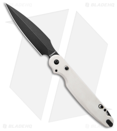Daggerr Knives Nestor Stormtrooper Flipper Knife White G-10 (4.75" Black SW)