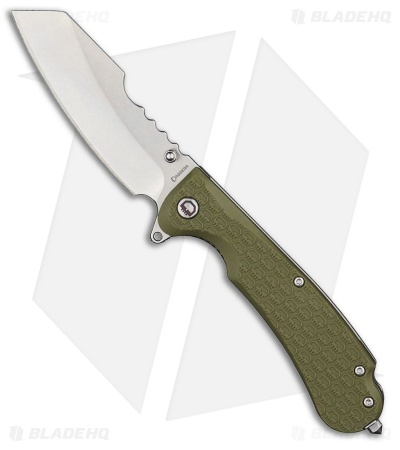 Daggerr Knives Rhino Liner Lock Knife Olive FRN (3.5" Stonewash)