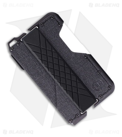 Dango D01 Dapper RFID DTEX Wallet Batwing Gray Aluminum/ Black Leather
