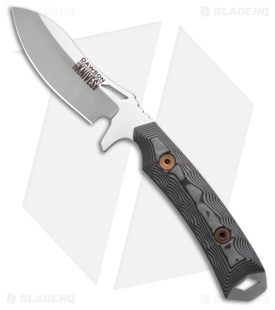 Dawson Knives Harvester Fixed Blade Knife Gray/Black G-10 (3