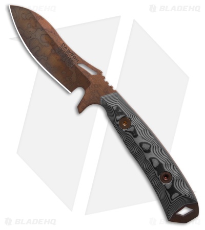 Dawson Knives Harvester Fixed Blade Knife Black/Gray G-10 (3