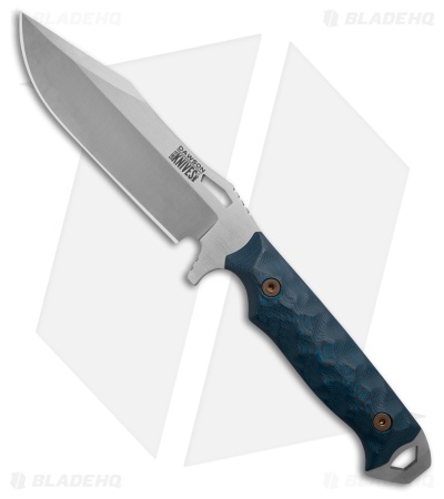 Dawson Knives Marauder Fixed Blade Knife Blue/Black G-10 (6.1" Satin)