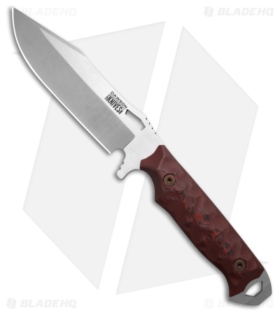 Dawson Knives Marauder Fixed Blade Knife Red/Black G-10 (6.1" Satin)