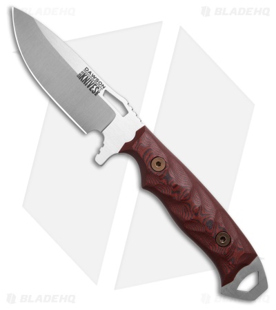 Dawson Knives Nomad Gen 2 Fixed Blade Knife Red/Black G-10 (4.25