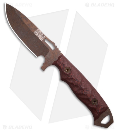 Dawson Knives Nomad Gen 2 Fixed Blade Knife Red/Black G-10 (4.25" AZ Copper)