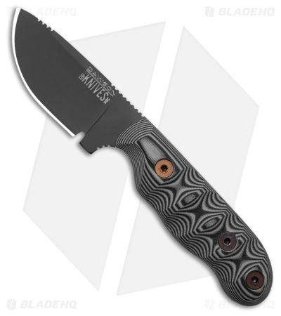 Dawson Knives Razorback MagnaCut Fixed Knife Black/White G-10 (2.8" Apoc Black)
