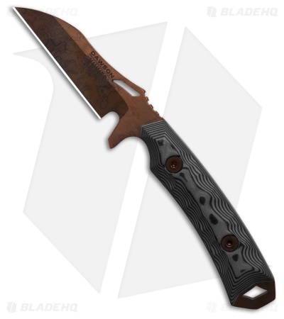 Dawson Knives Revelation Fixed Blade Knife Black/Gray G-10 (2.8