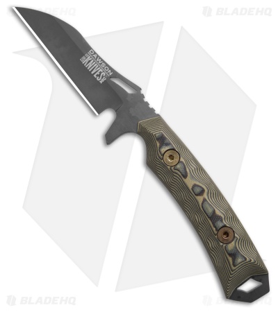 Dawson Knives Revelation Fixed Blade Knife Ultrex Camo G-10 (3.1" Black Apoc)