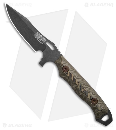Dawson Knives Smuggler Gen 2 Fixed Blade Knife Ultrex Camo G-10 (3.4" Midnight)