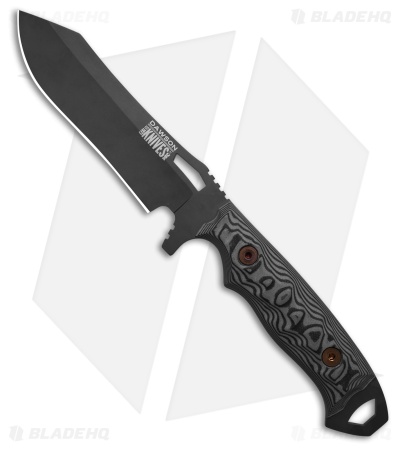 Dawson Knives Wilderness MagnaCut Fixed Blade Knife Gray G-10 (4.25" Black)