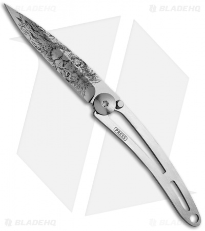 Deejo 15g Lion Ultra-Light Liner Lock Knife (2" Satin)