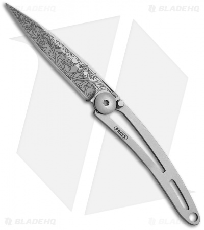 Deejo 15g Art Nouveau Tattoo Knife Stainless Steel  (2" Satin)