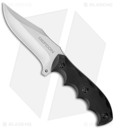 Defcon Hydra Fixed Blade Knife Black G-10 (4.25" Satin)