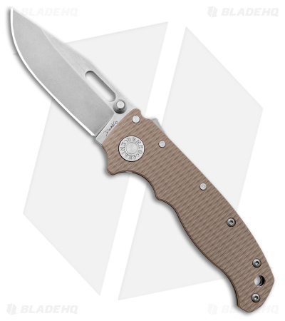 Demko AD20.5 Clip Point Knife S35VN + Coyote Tan G-10 (3.2" Stonewash)