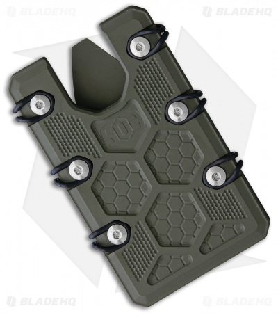 EOS 2.5 Titanium Tension Wallet with a Cerakote Green Finish