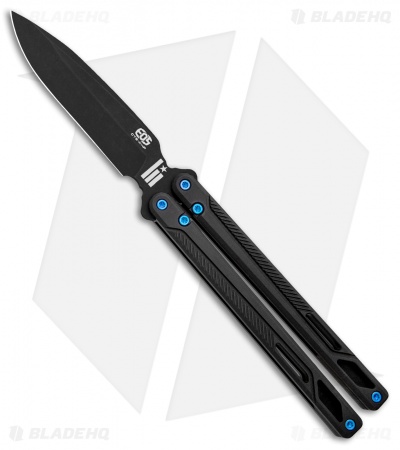 EOS Serpent Balisong Butterfly Knife Black Ti (4.1" Black DLC)
